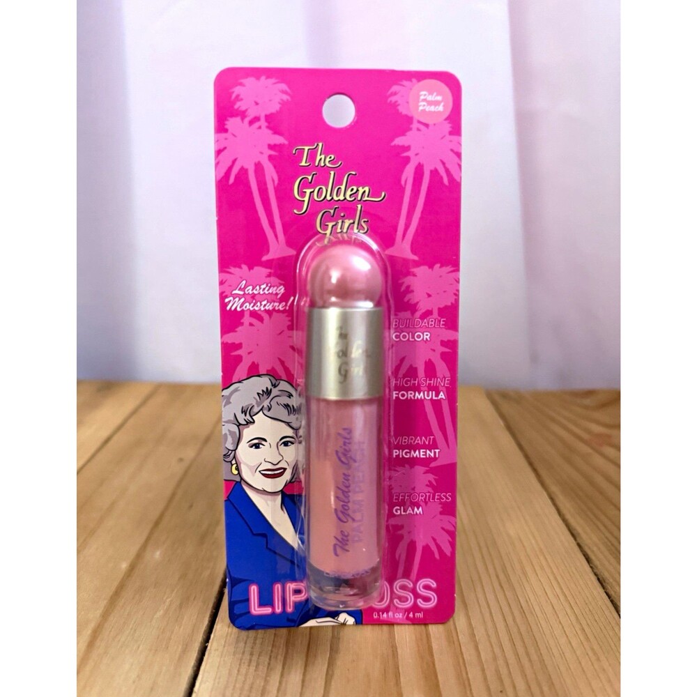 The Golden Girls Lip Gloss Palm Peach High Shine Moisturizing Liquid 0.14 fl oz